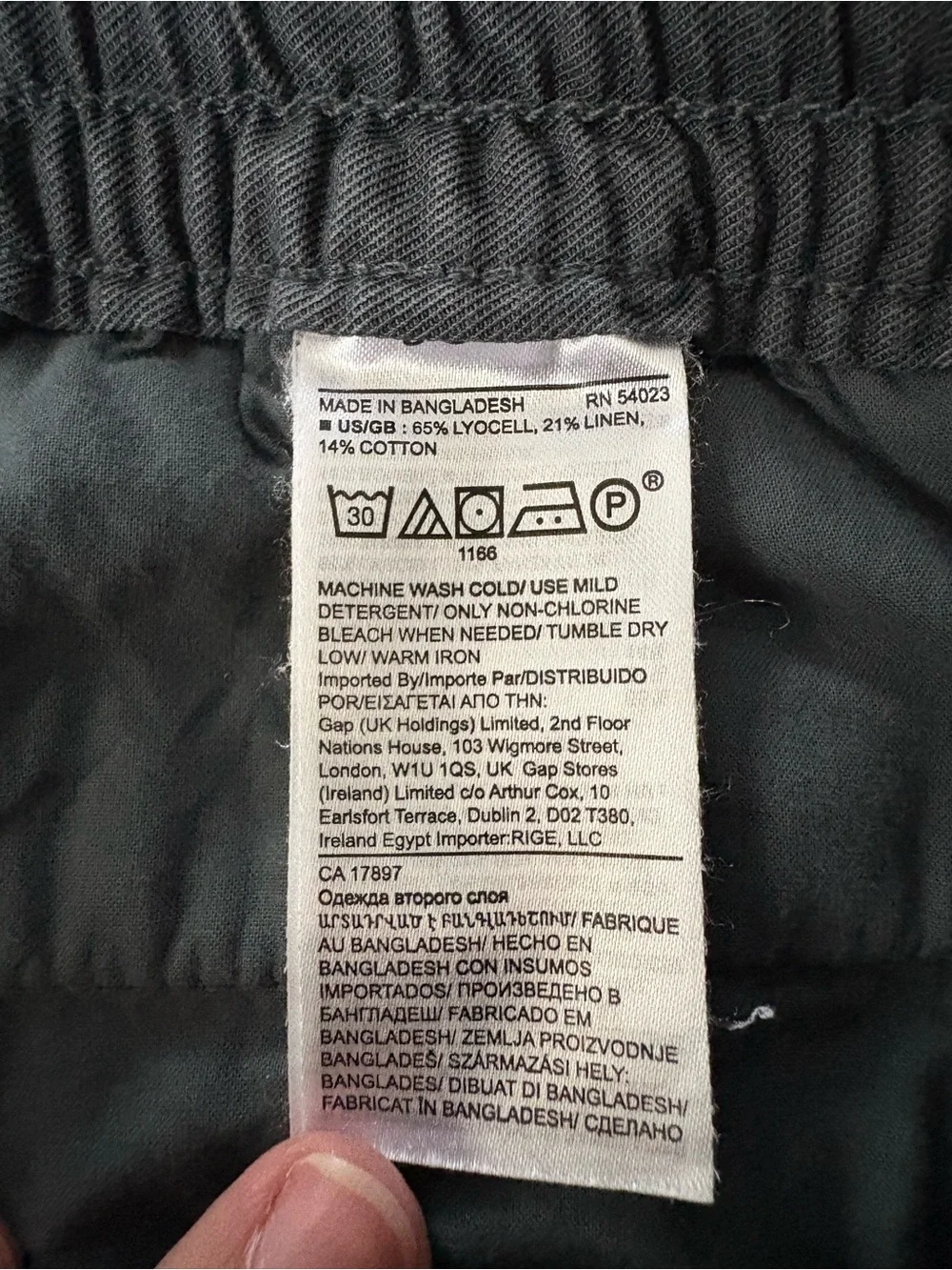 Banana Republic Charcoal Gray Cotton Linen Blend Cargo Jogger Pants Small